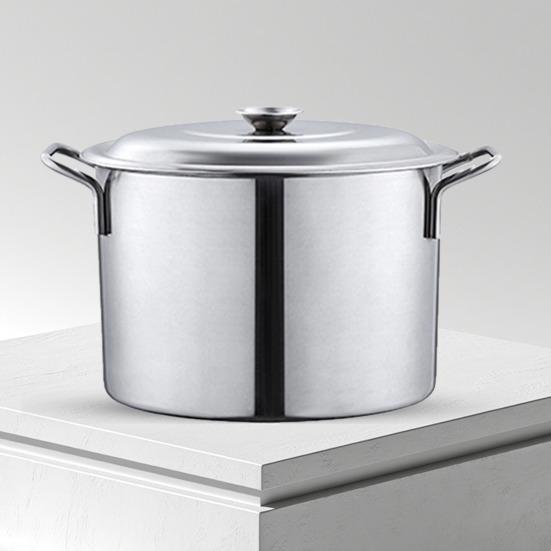 Stainless Steel Soup Pot with Lid Large Commercial Cooking Pot for Soup Stew Seafood Multifunctional Induction Cooker