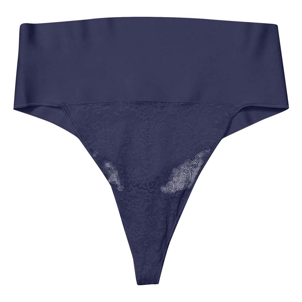 Women's Tame Your Tummy Shaping Lace Thong With Cool Comfort High Waist Panties