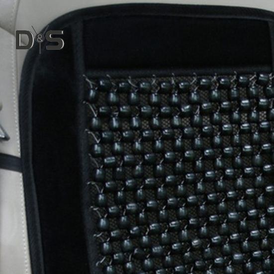 Подушка для автомобильного сиденья с деревянными бусинами, дышащая летняя охлаждающая подушка, удобная массажная подушка для автомобильного сиденья для поддержки позвоночника и снижения тепла