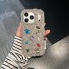 Плюшевый Роскошный Камень для Чехла Телефона iPhone17Promax iPhone16 Модный 15 Все Включено 14/13