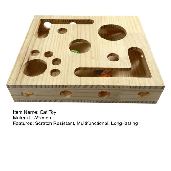 Коробка-когтеточка Yousheng для кошек, коробка-головоломка для царапания когтей, обогащающая коробка с шариками-колокольчиками, интерактивная когтеточка-лабиринт для кошек для стрижки когтей без стресса