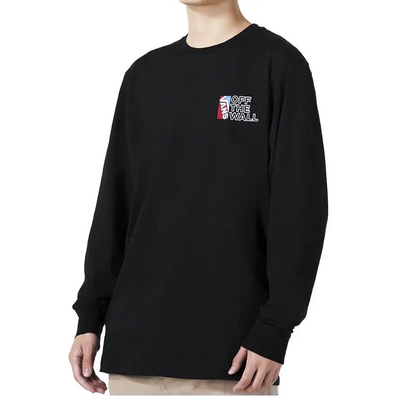 Vans T-Shirts Men's Black Crew Neck Moderate Straight Fit (Unisex) T-Shirts VN0A54NWBLK