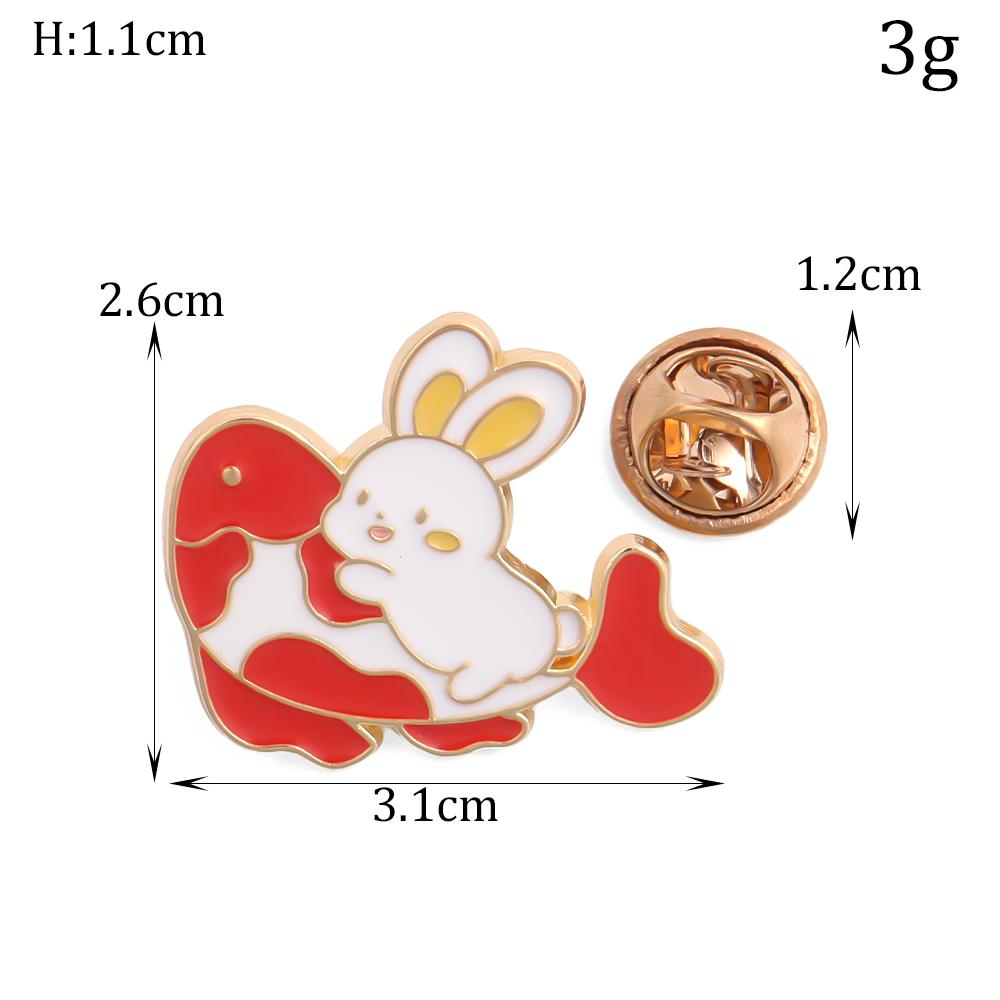 1/4 шт. Брошь в виде карпа кои и кролика, мультяжный значок с целующимися кроликами, милая брошь-корсет для свитера, платья, школьной сумки