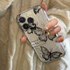 Butterfly Flowers Phone Case for iPhone 17 Air 16 15 14 13 12 11 Pro Max Plus Mini 8 7 Soft Transparent Cover Fundas Accessory