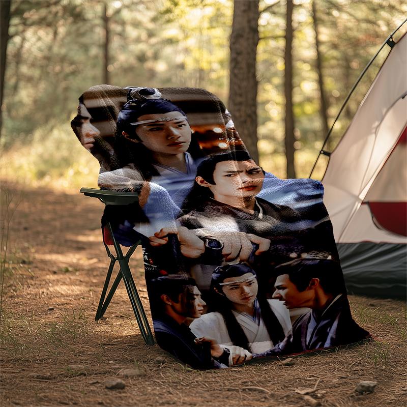 Martial Arts Scene Print Flannel Blanket, Soft Warm Lightweight Throw Blanket for living Room,Sofa Bed Camping office