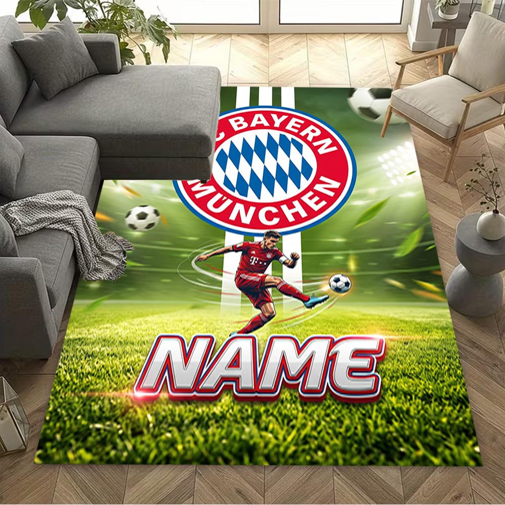 Bayern Munich Soccer Match Floor Mat Suitable for Hallway Foyer Dining Room Game Room Anti-slip Rug Decorate Offices Birthday/Christmas Gift
