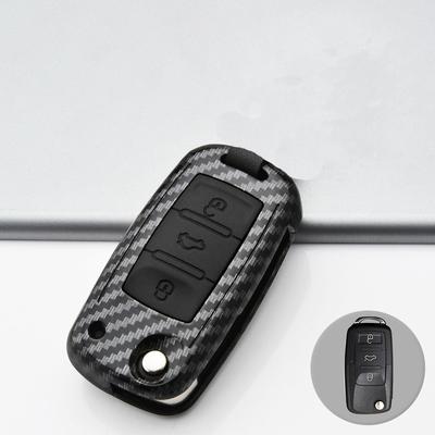 Чехол-брелок из углеродного волокна ABS для Volkswagen Vw Polo Tiguan Passat B5 B6B7 Golf Eos Scirocco Jetta Mk6 Octavia Аксессуары