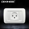Israeli Type 118 White Single Gang 3-Pin 16A Wall Socket