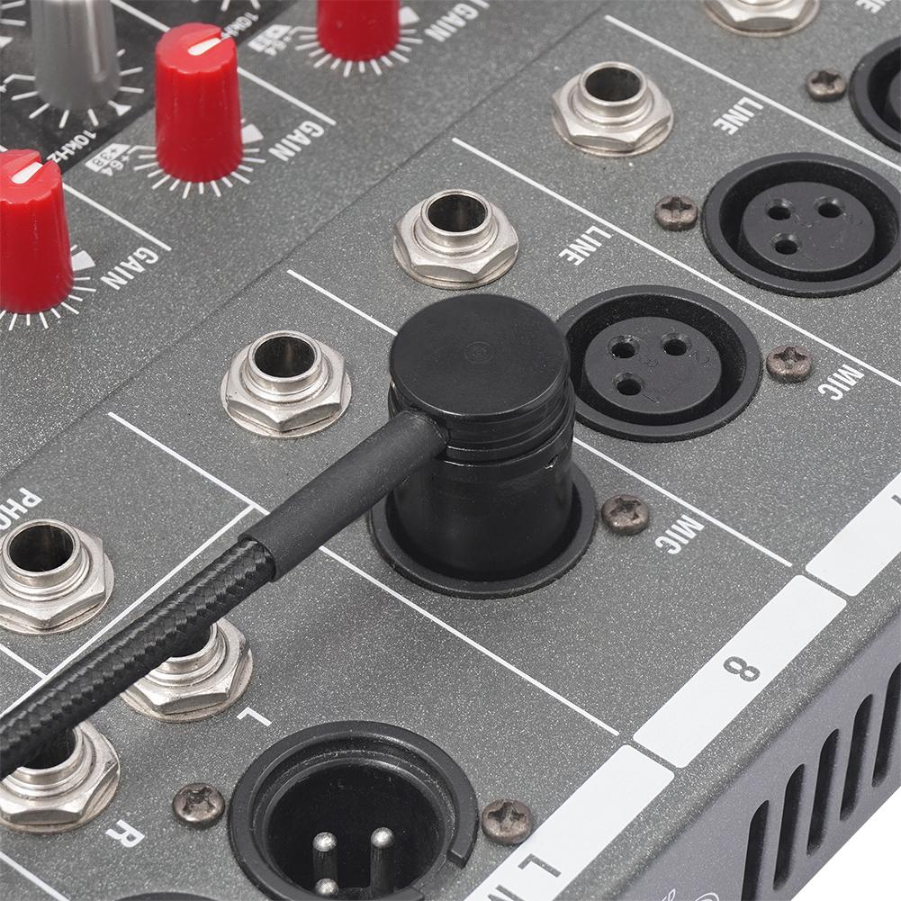 Кабель XLR микрофонный аудио штекер-штекер/гнездо-гнездо с ключом 3-контактный угловой 90 градусов для микрофонного микшера