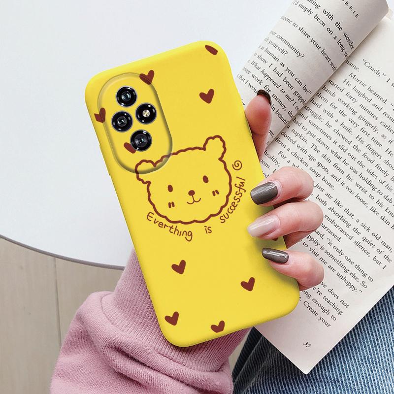 Красивые Цветы Для Чехла Honor 200 Милое Сердечко Леопардовый Принт Мягкий Силикон Матовый Защитный Чехол Для Honor 400 Lite Pro