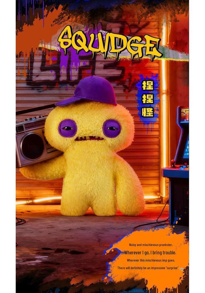 Оригинальная плюшевая игрушка Fuggler Hip Hop Monster - Милый, Уродливый, Странный, Модный персонаж