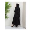 Женская черная песчаная передняя часть и рукава, блузка с вышивкой Dms, юбка, плиссированная двойная юбка в хиджабе, комплект