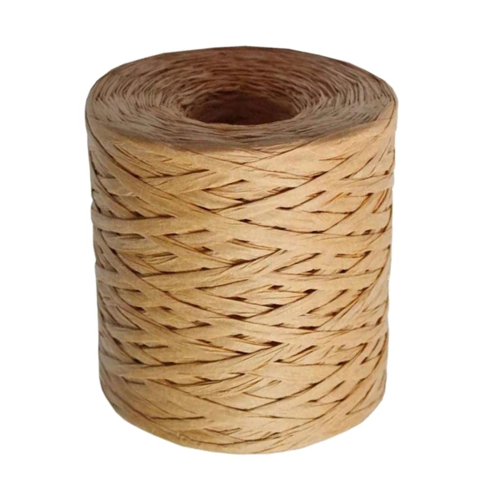 200M Paper Raffia Ribbon Cord Craft Twine Rope String DIY Chocolate