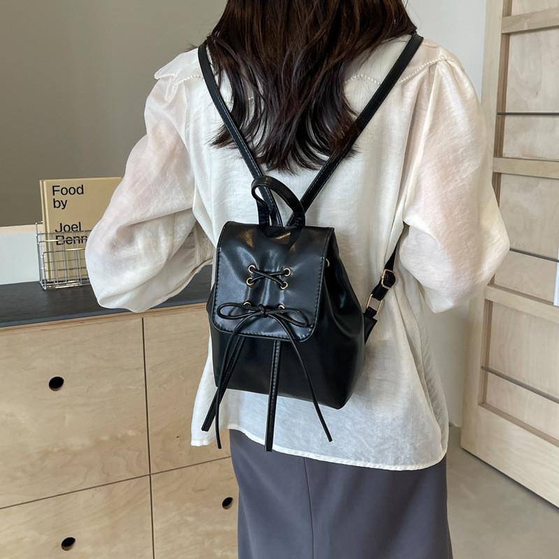 Stylish Korean Bowknot Backpack For Women Trendy Fashionable Handbag With Soft Pu Material
