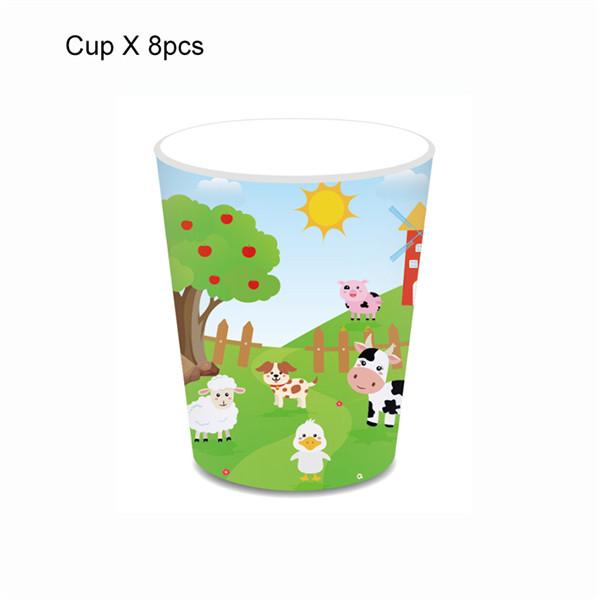 Тематическая вечеринка на тему коровы на день рождения, вечеринка с животными, украшение для коровы, одноразовые стаканчики, тарелки, флаги, скатерть, украшение для детского душа из воздушных шаров