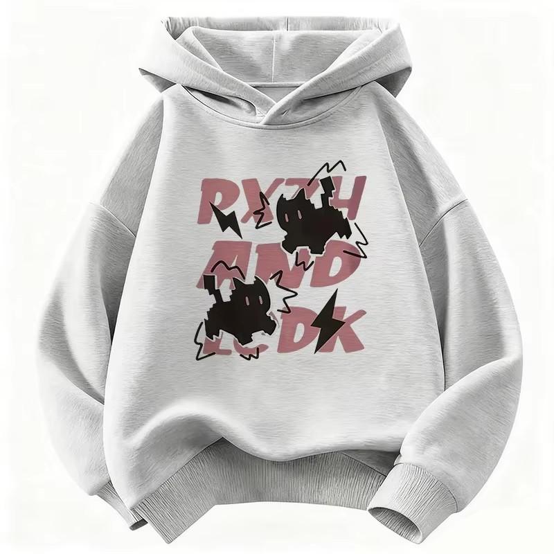 Spring Autumn Hoodies for Boys Girls Casual Sweatshirt Kids Clothes Tops Long Sleeve Hoodie Funny Cat Printed Hooded Pullover