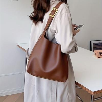 Женская сумка через плечо, прочная модная сумка через плечо, женская минималистская сумка из искусственной кожи для работы