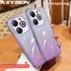 KEYSION Роскошный чехол-бампер с блестками для Infinix Smart 8, прозрачный мягкий ТПУ, противоударная крышка для Infinix Hot 40i