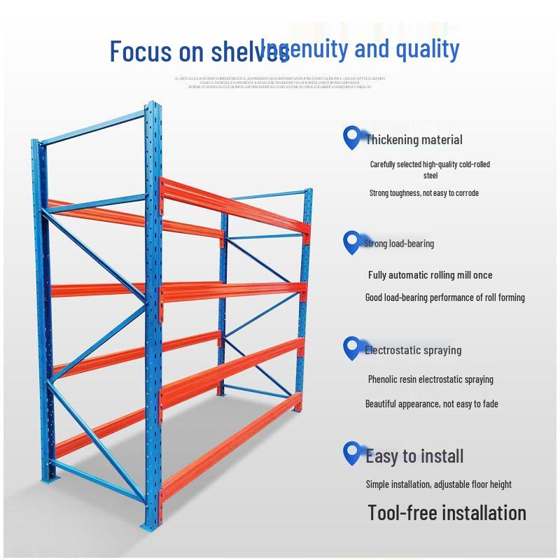 Light Medium-Duty Multi-Tier Shelving for High-Level Warehouse Storage