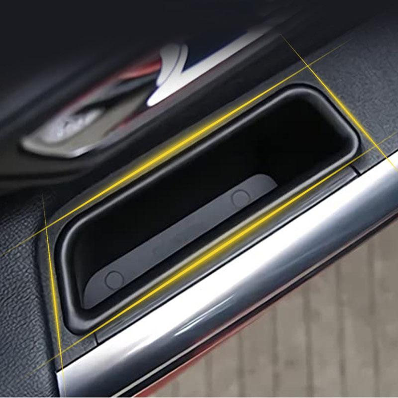 Оригинальный ящик для хранения на двери автомобиля для Ford Mustang 2015-2022, АБС-пластик, автомобильная дверная ручка, органайзер, боковая коробка для салона автомобиля
