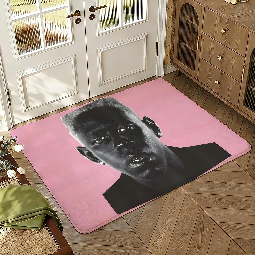Крулая напольная подстилка от T-tyler Creator, мягкая, утолщенная, впитывающая, нескользящая, для спальни, гостиной, прихожей, декора дома, фланелевые коврики