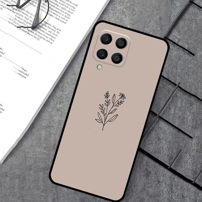 Минималистичный цветочный чехол для Samsung Galaxy M15 M11 M12 M13 M14 M06 M16 M36 M56 M31 M53 M32 M52 M35 M55 M34 M54