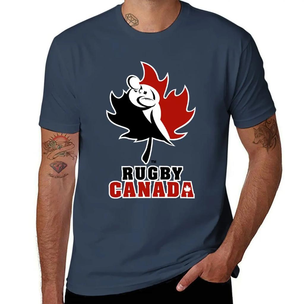 Canada Rugby T-Shirt summer top boys whites gifts for boyfriend mens shirts graphic tee