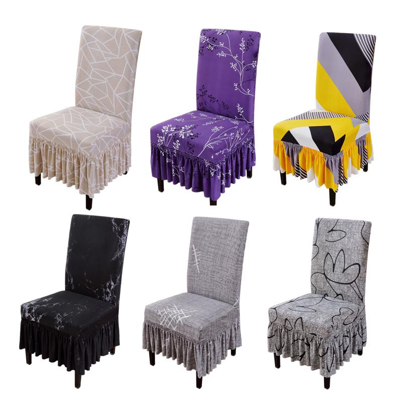 Stretch Spandex Dining Chair Cover Protectors Super Fit Banquet Chair Seat Slipcovers for El and Wedding Ceremony Chair Skirt