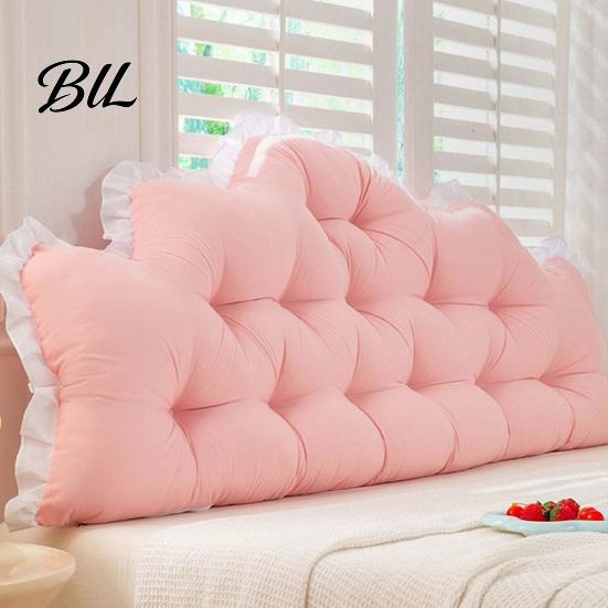 Wedge Pillow for Bed Headboard Cushion with Ruffle Trim, Dorm Pillow, Crown Shape, Comfortable Support College Bedroom Decor, Reading Back Window Seat