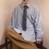 Men's Khaki Striped Shirt – Autumn Cityboy Japanese Retro Style