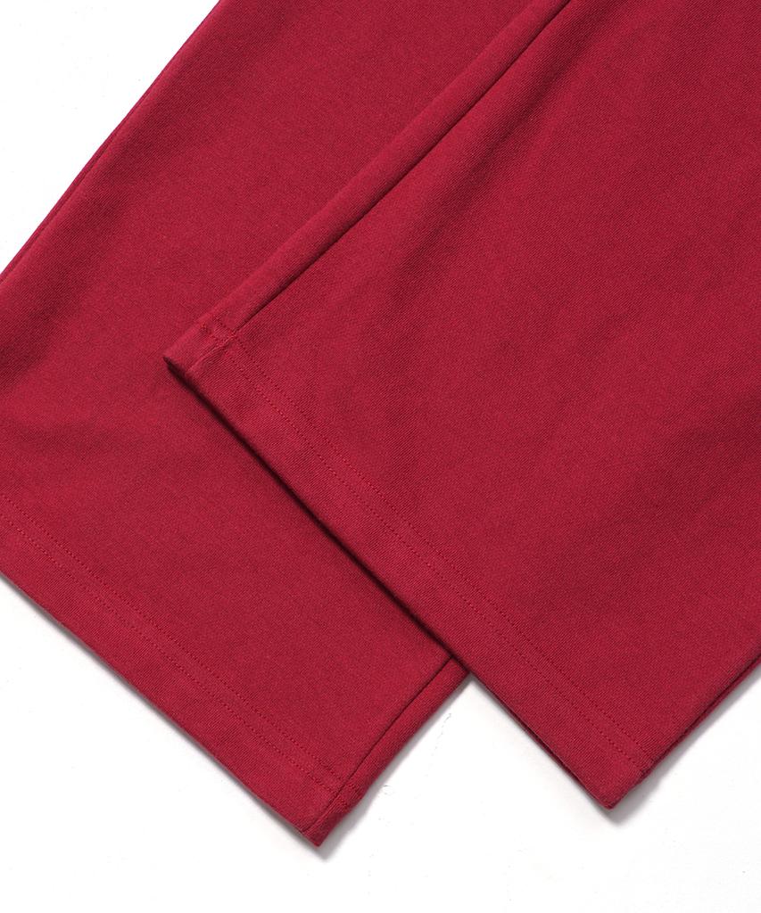 GAKKAI UNIONS One-Pleat Wide Sweatpants Burgundy