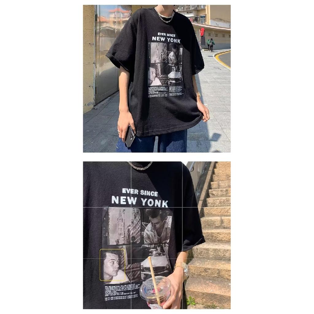 Мужская модная футболка с круглым вырезом и короткими рукавами с принтом для лета, свободный повседневный топ