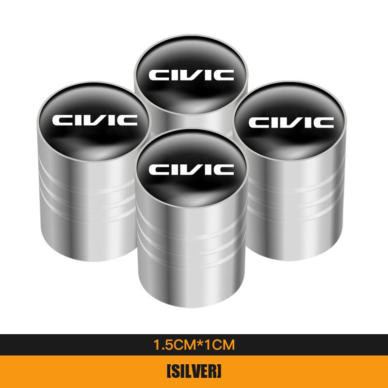 4Pcs Metal Car Wheel Tire Valves Caps Waterproof Dustproof Cover For Honda Civic Fit Accord City Vezel CR-V S660 Odyssey HR-V rlsh58