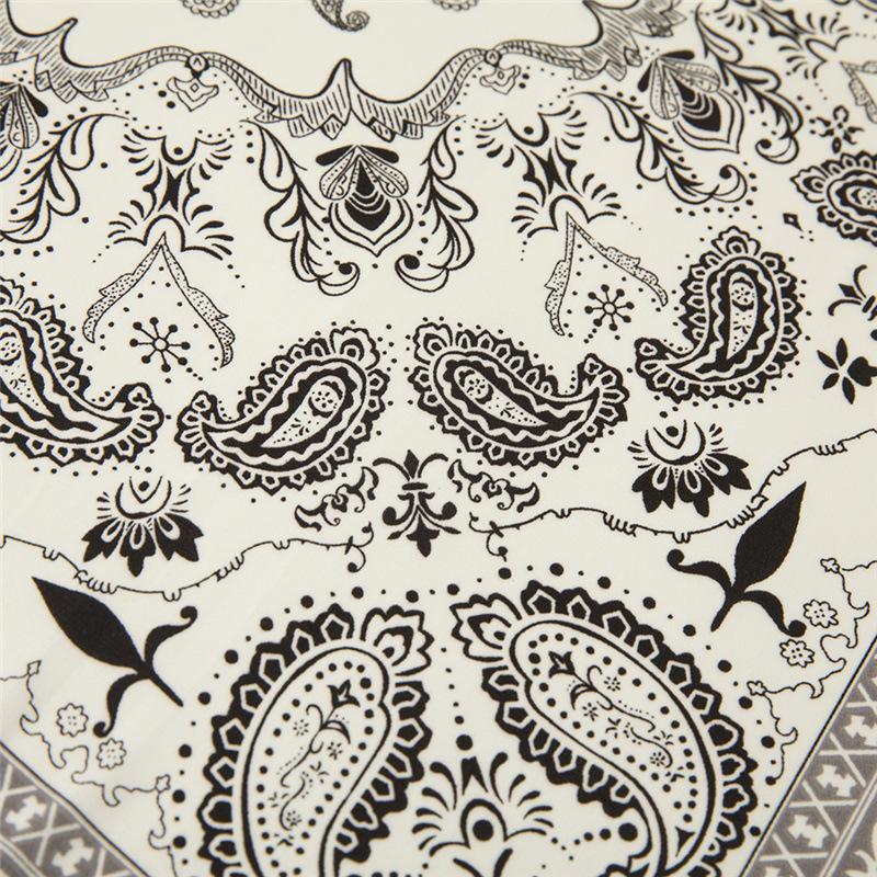 Women's Square Scarf Paisley Print Silk Feel Lightweight Ethnic Pattern Fashion Accessory Head Wrap Neck Shawl Gift