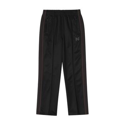 Needles Pu273 C blaCk Поли Гладкие Прямые Спортивные Штаны Мужские Длинные Брюки