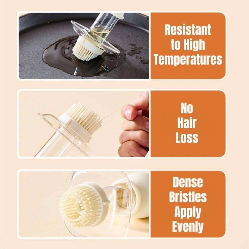 Food Grade 2 in 1 Oil Dispenser Brush 230ml Oil Pot Easy To Clean Oil Bottle Baking