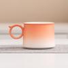 Высококлассная кофейная чашка с градиентным переходом, изысканный керамический набор чашки и блюдца, кружка высокой ценности, дизайн в стиле легкой роскоши, подарок