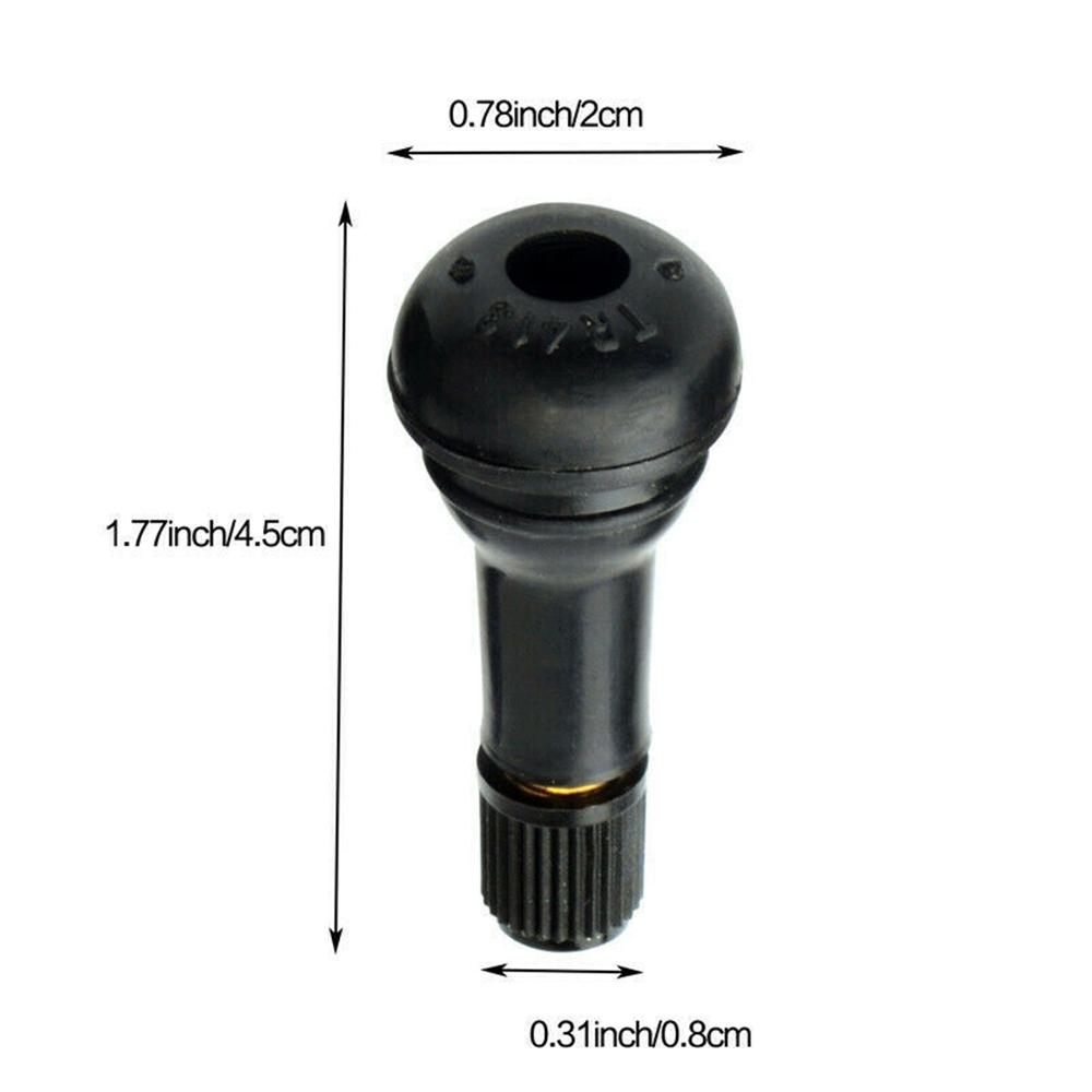 10Pcs Valve Stems TR413 Snap In Type SET Tubeless Tyre Replacement Black