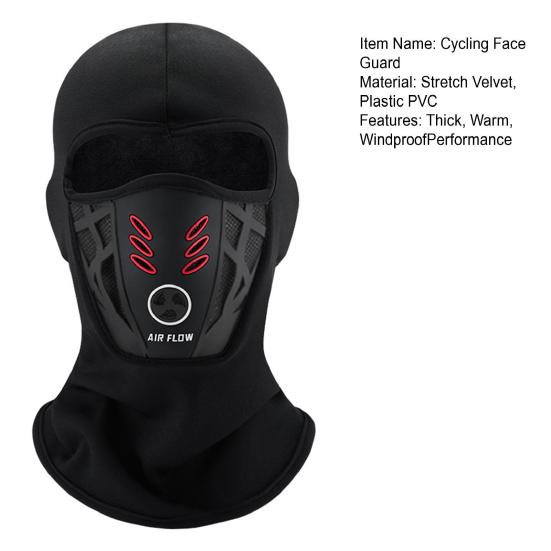 Балаклава Горнолыжная Защита Лица Мужская Женская Для Улицы В Холодную Погоду Зимняя Мотоциклетная Сноубордическая Катание Велосипед Ветрозащитная Термофлисовая Защита Лица Шарф-Маска На Шею