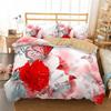 Rustic Flower White Bedding Set Microfiber Tree Leaves Floral Duvet Cover Set 3D Print Quilt Rose With Pillowcases Room Decor