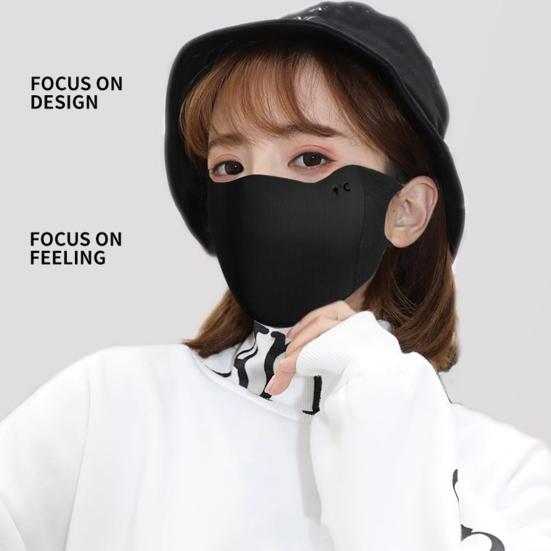 Face Guard Warmth Cold Protection Dustproof Face Shield Solid Color Design Comfortable 3D Fit Face Guard