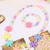 Набор ожерелье и браслет из бусин конфетных цветов Детский набор украшений Вечеринка Украшения Пластиковая текстура День рождения Идеально подходит для детского подарка