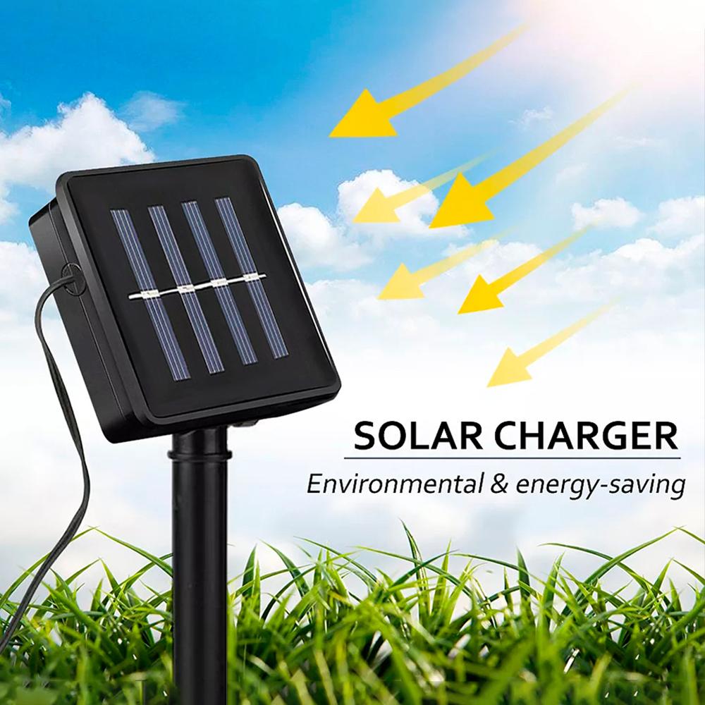 12 светодиодных солнечных ламп-бабочк на гирлянде из оптоволокна, водонепроницаемая рождественская гирлянда для сада и праздничного украшения