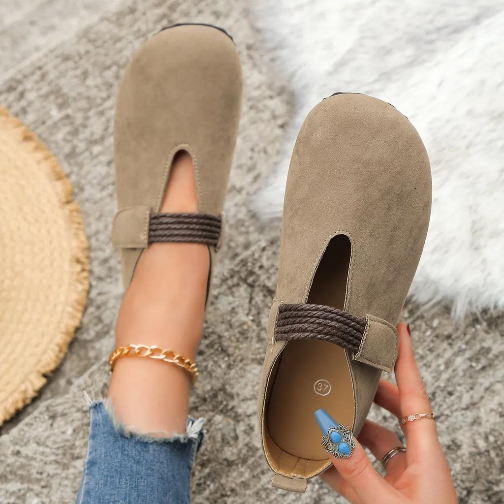 Casual Flat Shoes Women Round Toe Shallow Women's Loafers Retro Comfort Soft Sole Single Shoes Versatile Female Designer Shoes