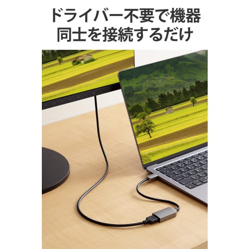 ELECOM USB-C HDMI Conversion Adapter 4K60Hz (USB C to HDMI Conversion Adapter) 0.15m Silver [Verified Compatibility with iPhone 16 Series] ECAD-CHDMIQ