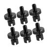 ABSOPRO Мотоцикл Велосипед Скутер Тормоз Сцепление Тросик Линия Регулировочный винт M8 Регулировочный болт Шлицевой Алюминиевый сплав Черный (Набор из 6)