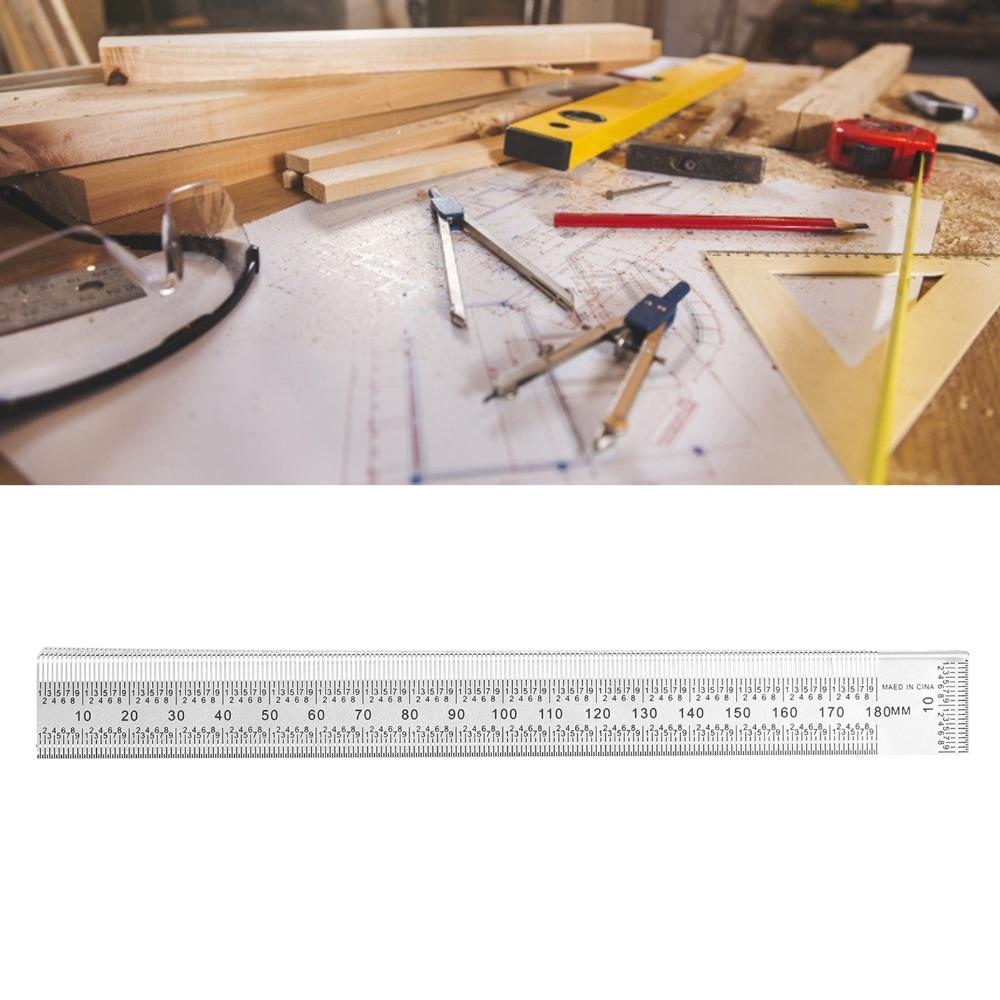 T-Type Bend Rules Stainless Steel Woodworking Scribing Ruler T-Type Ruler Woodworking Measurement