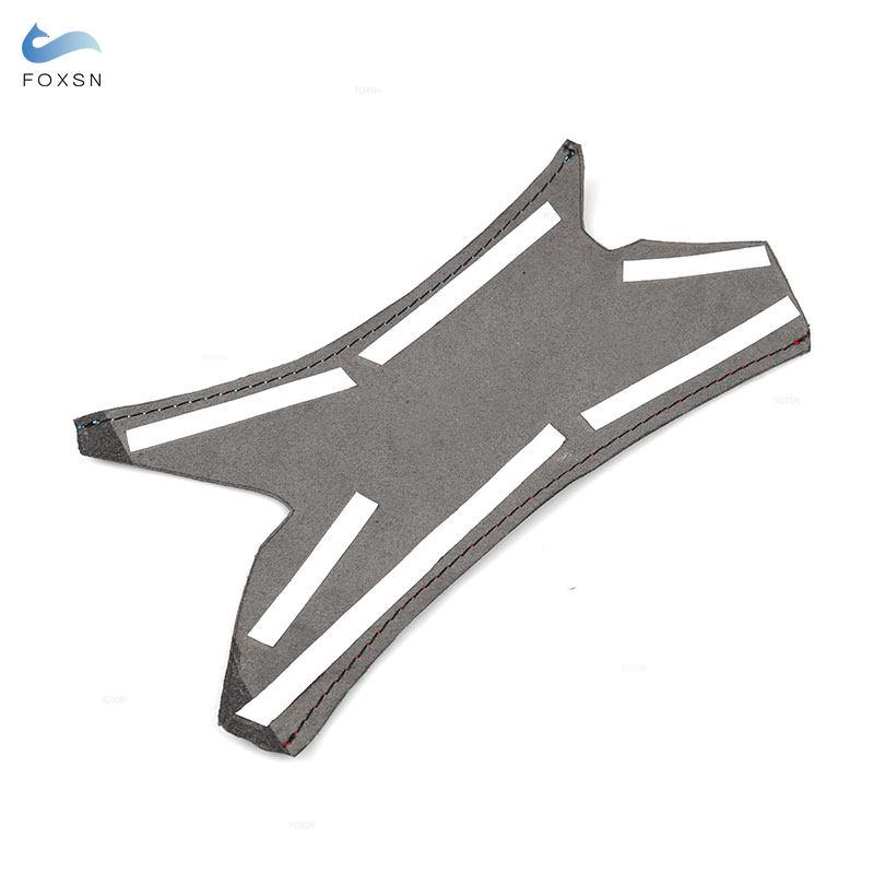 1 шт. аксессуары для салона автомобиля дверная ручка тянуть кожаный чехол отделка черный с красной синей линией для BMW 3 серии E90 E91