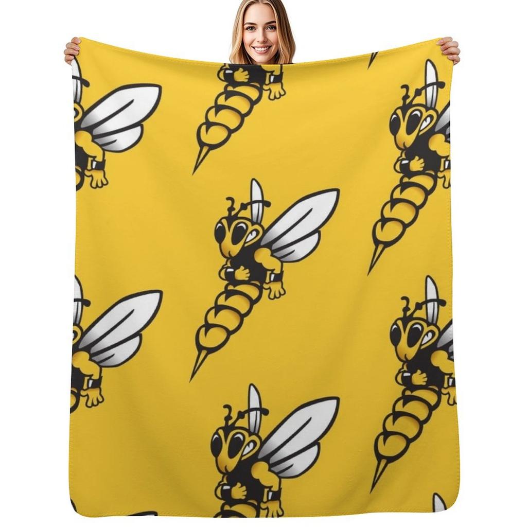 Superior Yellow Jackets Throw Blanket Lightweight Warm Blanket for Indoor Outdoor Use