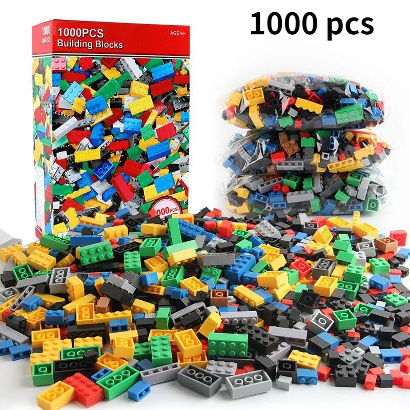 300/500/1000 DIY креативные строительные блоки оптовый набор Городские Классические блоки Собранный подарок на день рождения детские развивающие игрушки